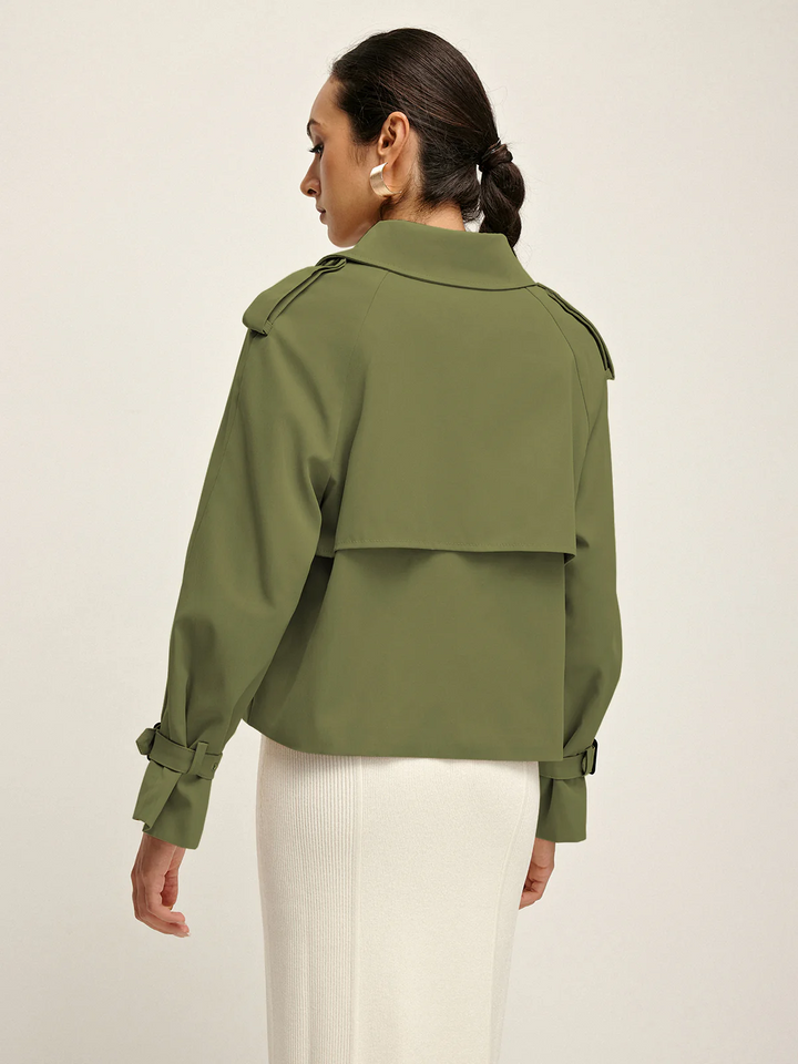 Dubbelknoopsluiting Revers Trenchcoat