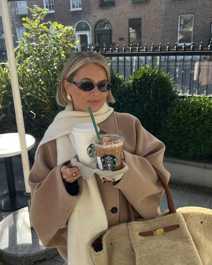 Effen Oversized Jas met Zak en Knopen